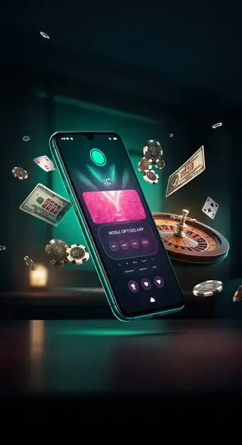 Capture d'écran de l'application mobile Betify Casino sur un smartphone, affichant une interface utilisateur fluide et un jeu de machine à sous.